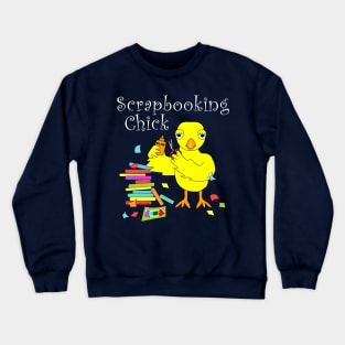 Scrapbooking Chick White Text Crewneck Sweatshirt